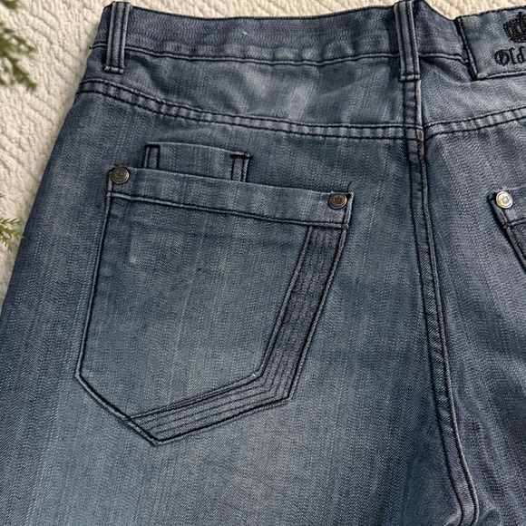 Vintage Old Skool Blue Men's Straight Jeans Size 36 - Picture 8 of 11